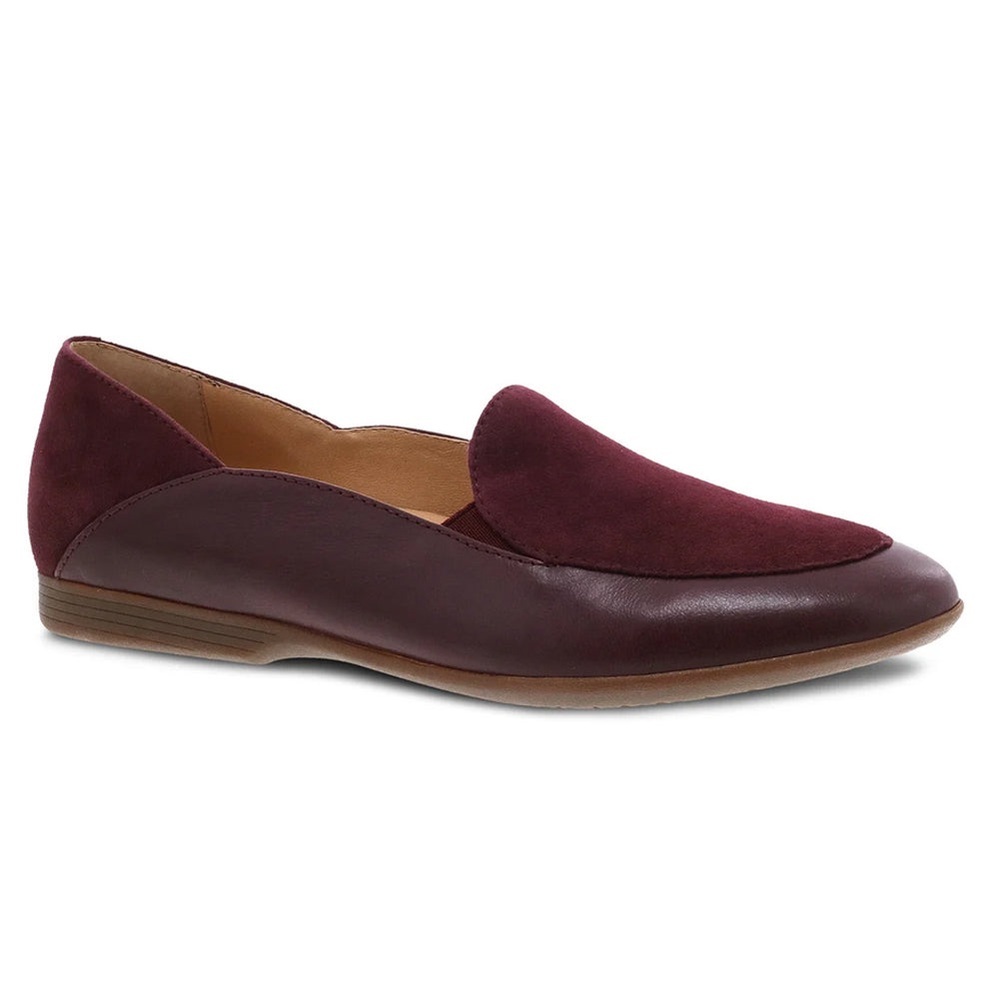 Dansko Lace Glazed Leather Loafer Flat Wine EU 36 US 5.5 - 6